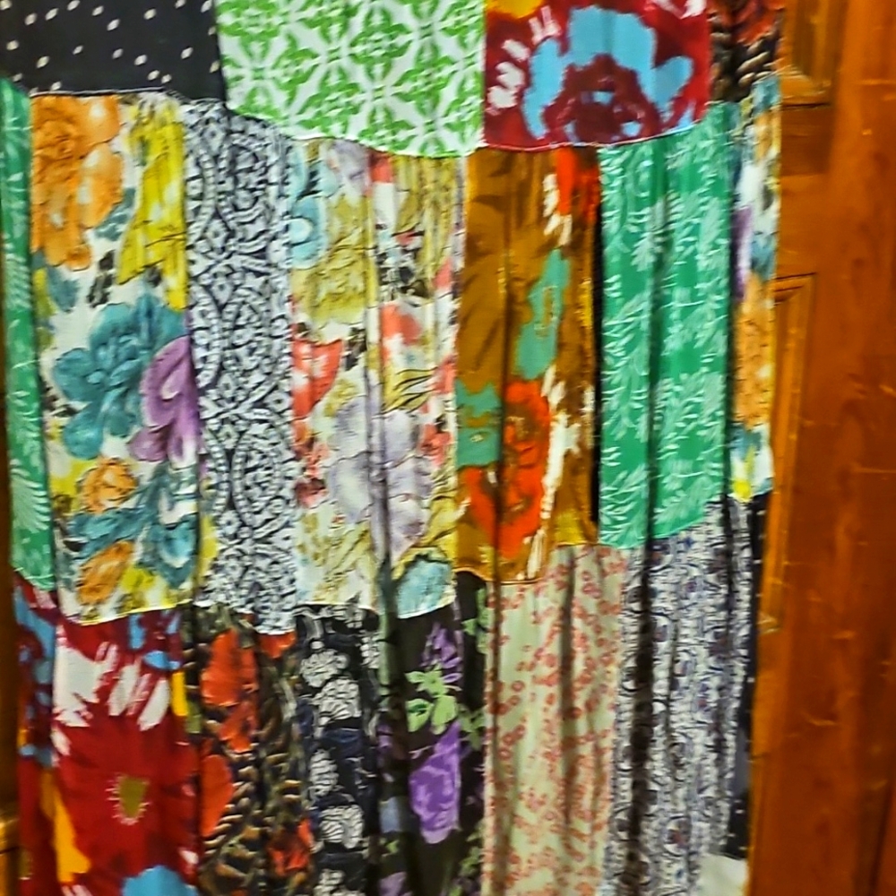 Young Threads Patchwork Sleeveless Maxi Dress Lg - image 4